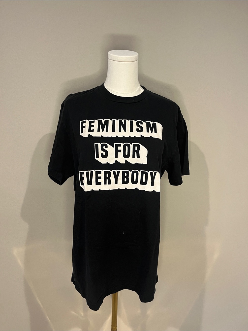 Target Black Graphic Tee with White Feminism Slogan